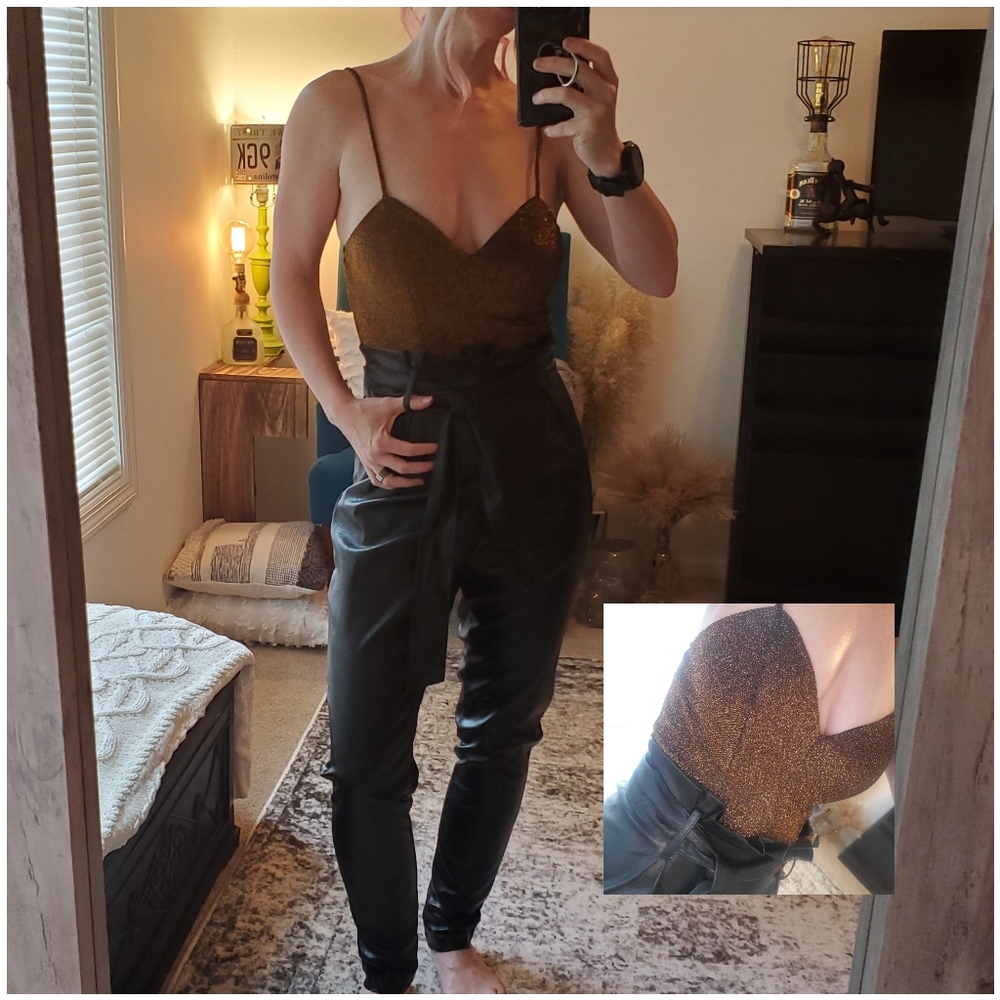 2or30✨ FN Ready For Tonight Bronze Jumpsuit NWT